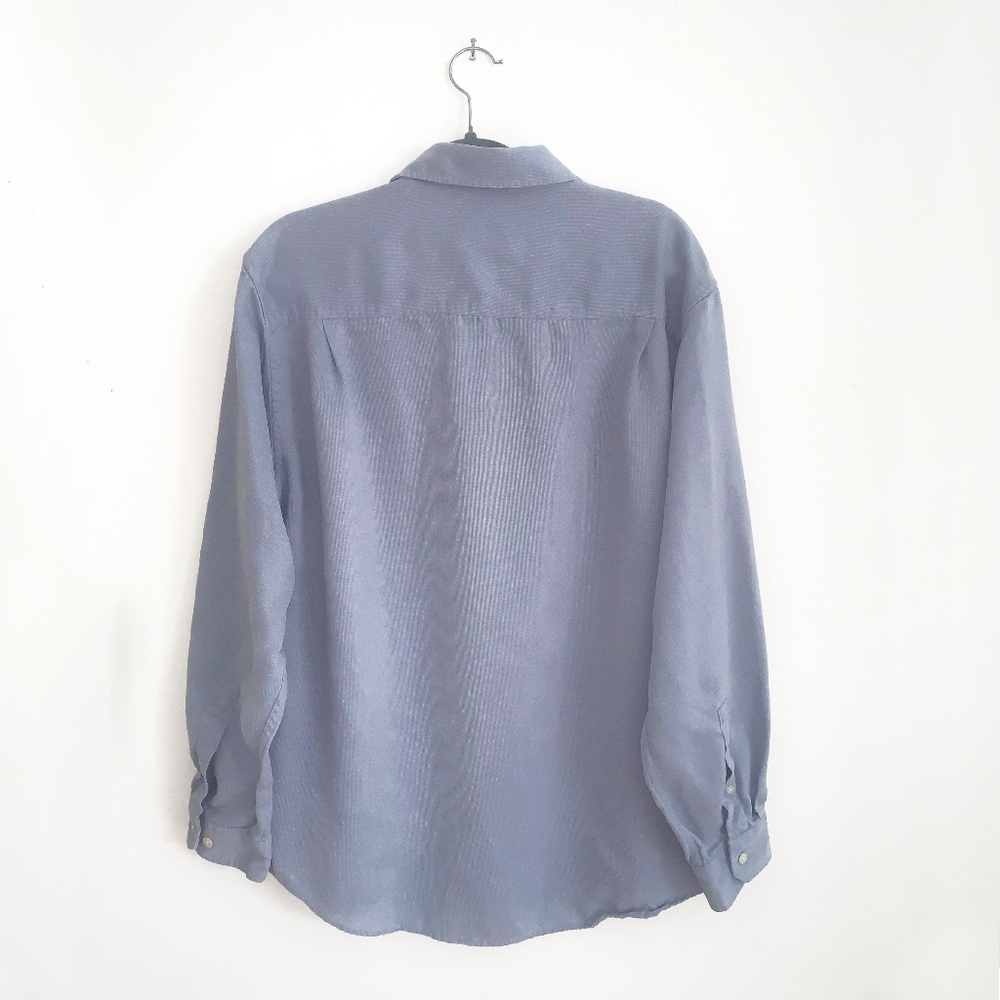 Light Blue Ribbed Button Up - Picture 3 of 8